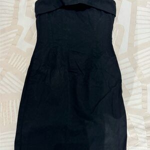 Able Classic Black Strapless Dress